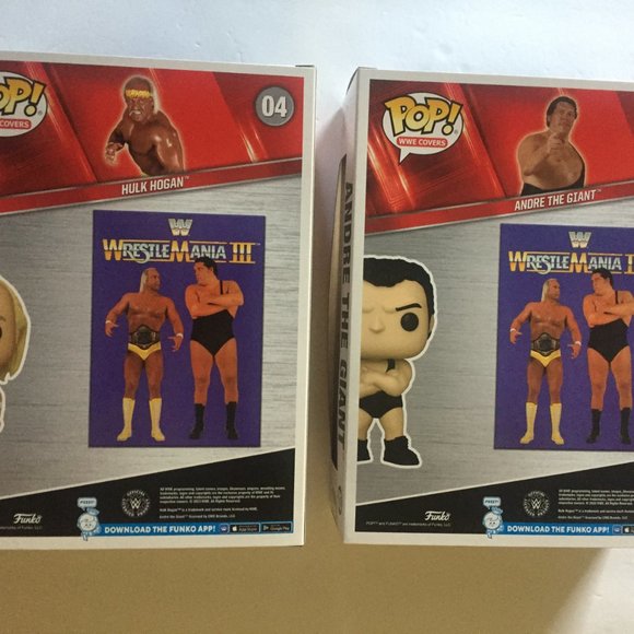 NEW WWE Cover Hulk Hogan vs Andre Funko Pop Figures in 11'' Case #3 & #4 - Picture 4 of 12